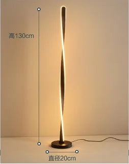 DecorBites™ Art Deco Spiral Shade Floor Lamp - Modern Minimalist Stand Light