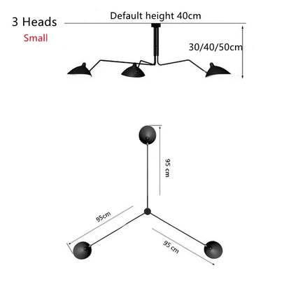 Nordic Spider Multi-Head Metal Pendant Light