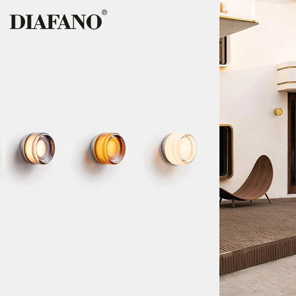 DecorBites™ Glass Sconce LED Wall Lamp for Luxury Living Room & Bedroom