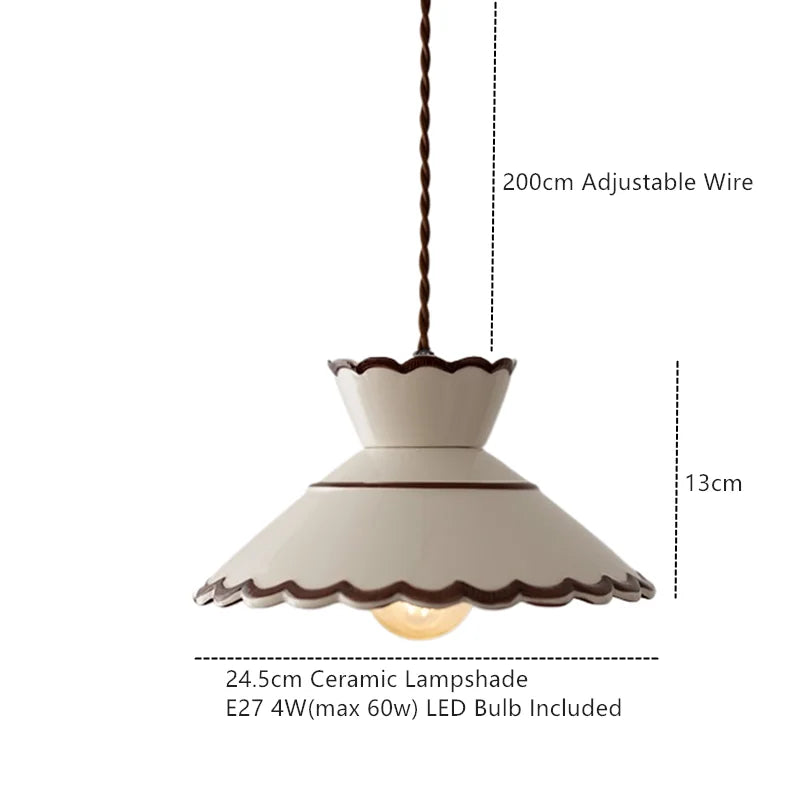 Decorbites™ Grünes Keramik-Hängeleuchte LED Vintage mit LED-Birnen