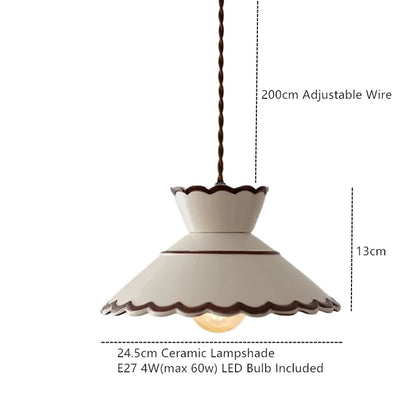 Decorbites™ Grünes Keramik-Hängeleuchte LED Vintage mit LED-Birnen