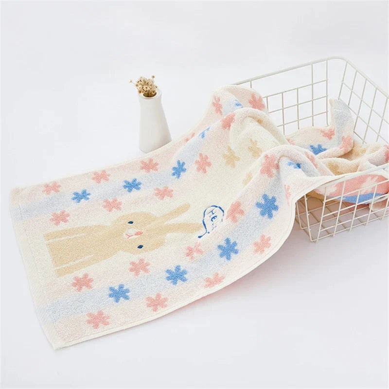 DecorBites™ Kids Cartoon Face Terry Towel - 100% Organic Cotton - High Quality