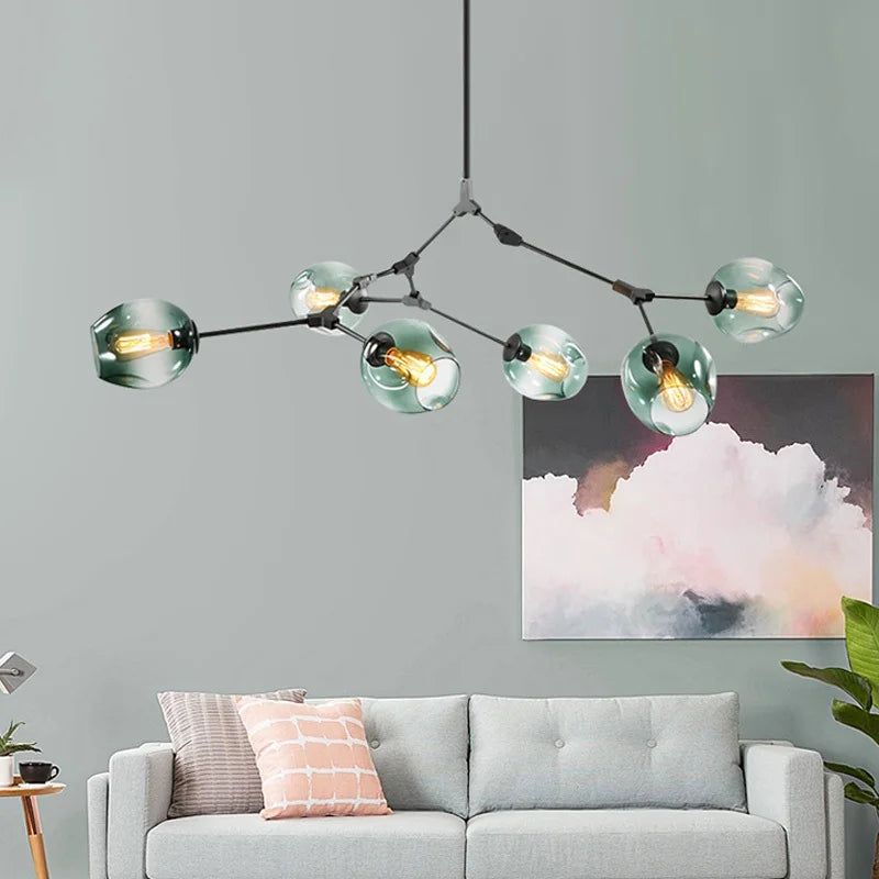 DecorBites™ Gold Glass Ball Pendant Lights for Modern Dining Room Decor