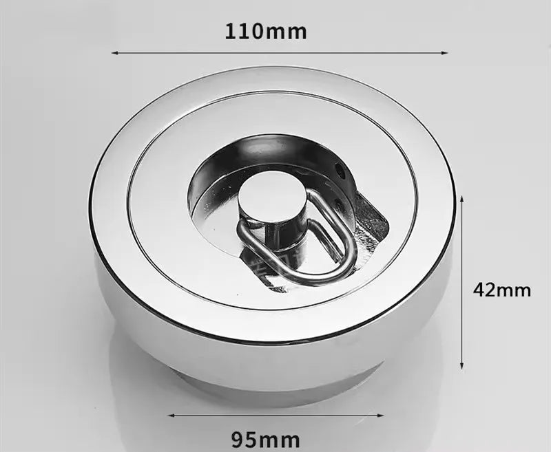 DecorBites™ Brass Chrome Swimming Pool Fishbowl Drain, Superior Quality, High Waterflow