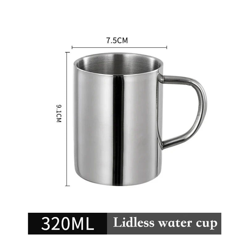 DecorBites™ Double Wall Stainless Steel Coffee Mug for Home & Travel