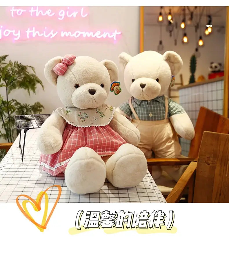 Decorbites™ Juguetes de Peluche de Oso Pareja de 80 cm Regalo de Navidad