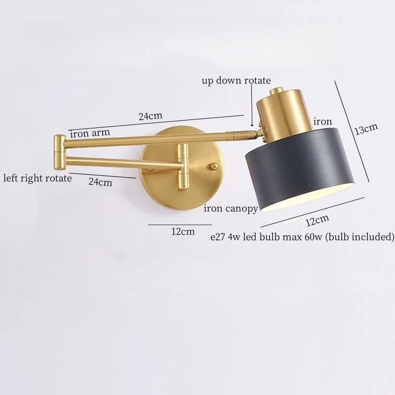 DecorBites™ Iron Art LED Wall Lamp for Bedroom Stair Kitchen Living Room Decor