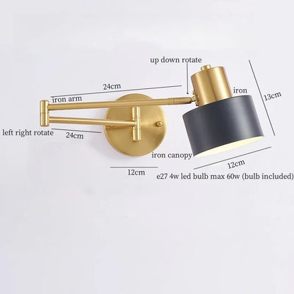 DecorBites™ Iron Art LED Wall Lamp for Bedroom Stair Kitchen Living Room Decor