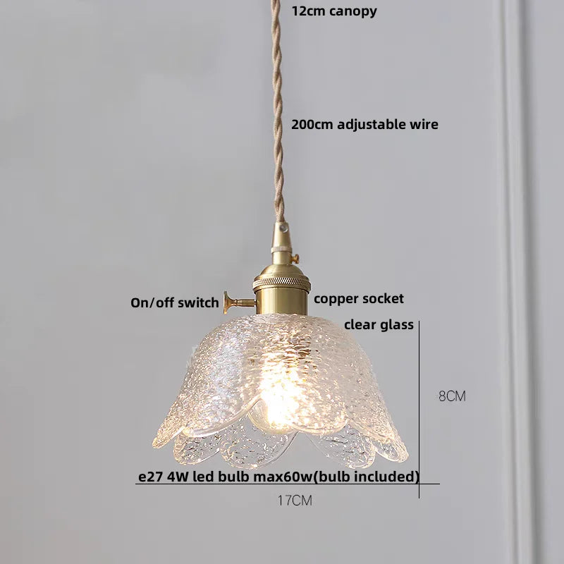 DecorBites™ Clear Glass LED Pendant Lamp for Dining Coffee Restaurantr Aisle - Modern Nordic Design