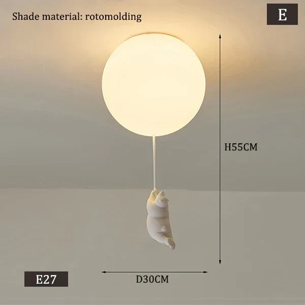 Lámpara de Techo LED Oso para Niños Decorbites™ - Lámpara Colgante de Diseño para Dormitorio