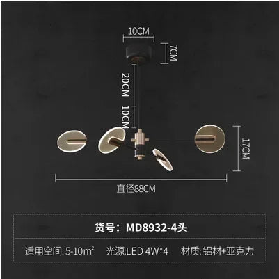 DecorBites™ Acrylic LED Ceiling Chandelier: Modern Nordic Design for Luxury Living Room and Bedroom Lighting