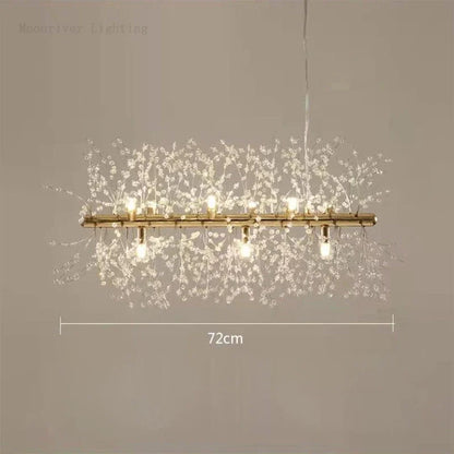 DecorBites™ Dandelion Crystal Chandelier: Modern Nordic Style LED Pendant Light for Living Room