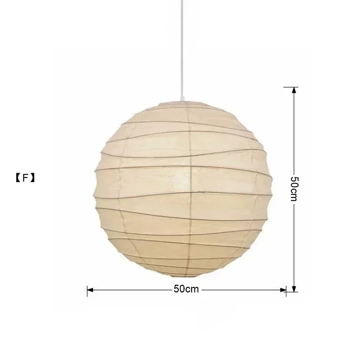 DecorBites™ Japanese Wabi Sabi Pendant Light LED E27 Noguchi Akari Rice Paper Ceiling Hanging