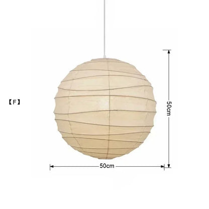 DecorBites™ Japanese Wabi Sabi Pendant Light LED E27 Noguchi Akari Rice Paper Ceiling Hanging