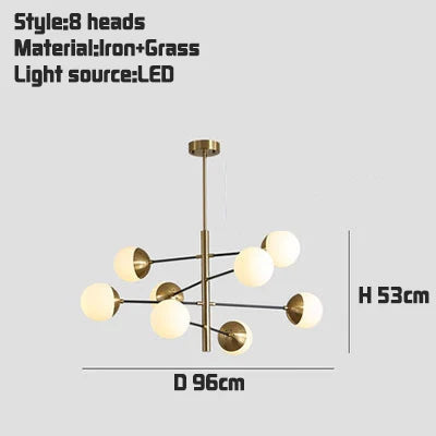 DecorBites™ Glass Bubble Chandelier for Kitchen Bar Dining Bedroom Lighting