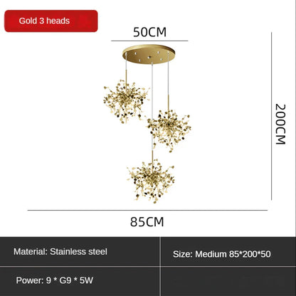 DecorBites™ Leaf Sequin Ceiling Chandelier for Modern Living Room, Restaurant, Bar, or Dining Table