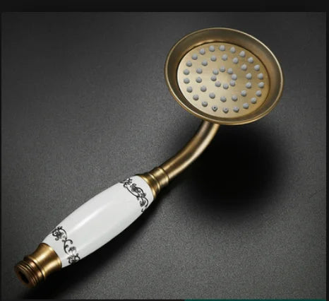 رأس دش يدوي بتصميم عتيق من DecorBites™ | فوهة مطر عالية الضغط لتوفير المياه