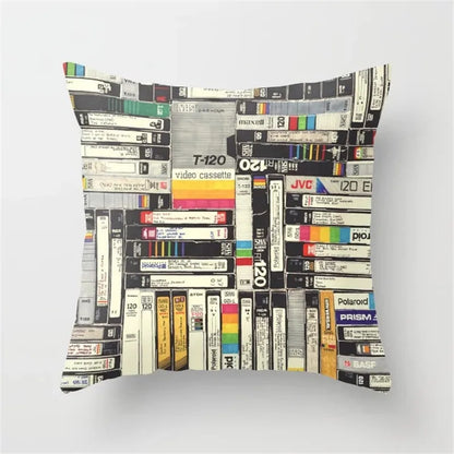 DecorBites™ Black Camera Print Retro Cushion Cover for Home Sofa Chair