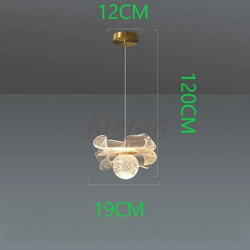 DecorBites™ Butterfly LED Chandelier Copper Pendant Light for Bedroom Living Room Decoration