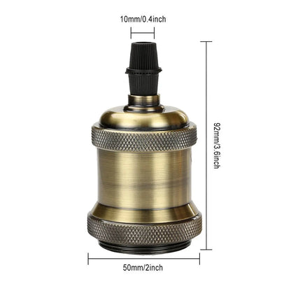 Decorbites™ E27 Vintage Kupfer Chrom Messing Lampensockel Aluminium Lampenfassung