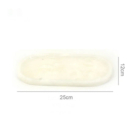 DecorBites™ Calacatta Marble Vanity Tray for Perfume Candles Jewelry Luxury Home Decor