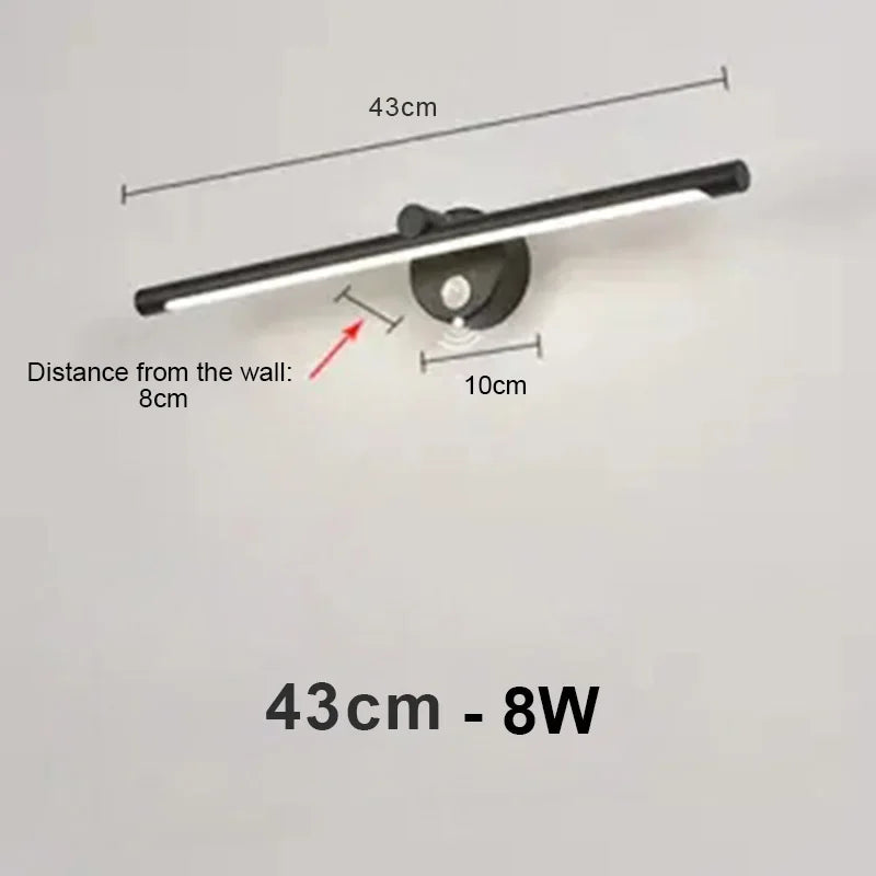 مصباح حائط LED من DecorBites™ مع مستشعر حركة يعمل باللمس - 40 سم/55 سم