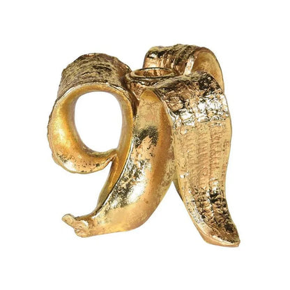 DecorBites™ Golden Banana Candlestick Holder for Wedding Centerpieces and Home Decoration