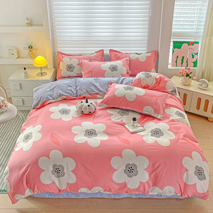 Juego de cama DecorBites™ Cozy Cotton para cama doble, kit de funda nórdica para otoño e invierno