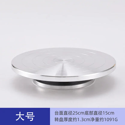 منصة دوارة من سبائك الألومنيوم من DecorBites™ لمنصة نحت الطين وعجلة الفخار الدوارة