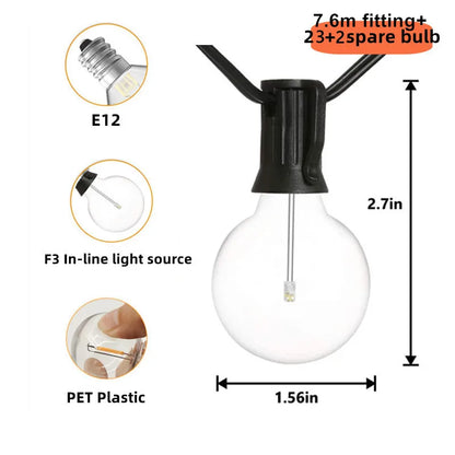 Guirnalda de luces LED DecorBites™ G40 para decoración festiva exterior e iluminación de jardines