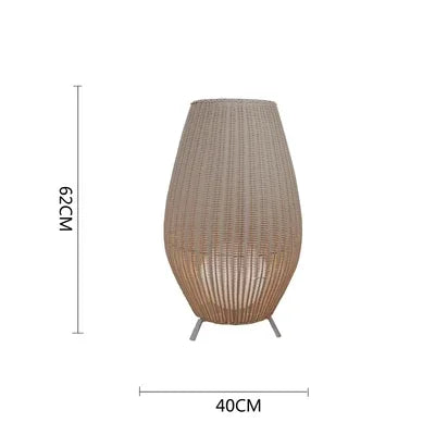 DecorBites™ Lucide Colin Rattan Floor Lamp: Natural Handmade Light for Garden, Bedroom, Living Room