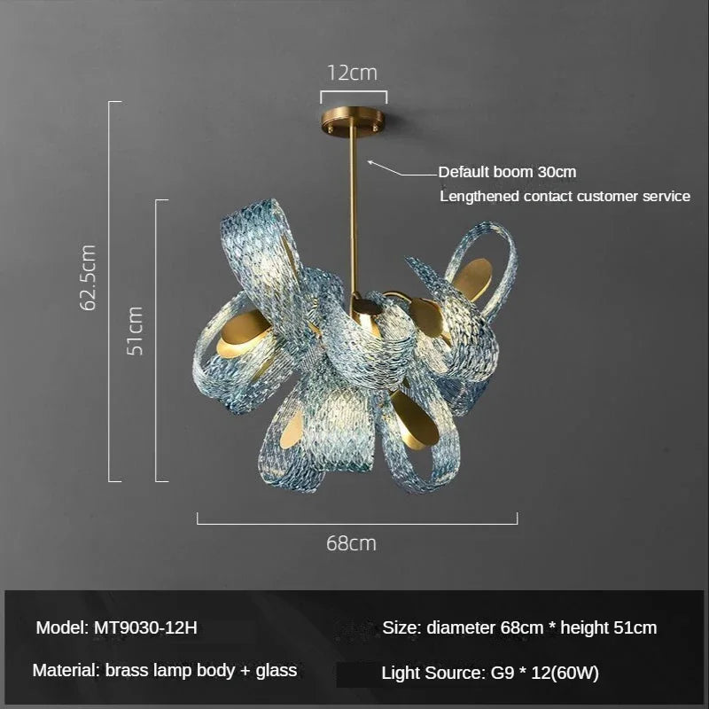Lámpara de techo LED de hoja de cobre Luxe Decorbites™ para hogar, dormitorio y comedor