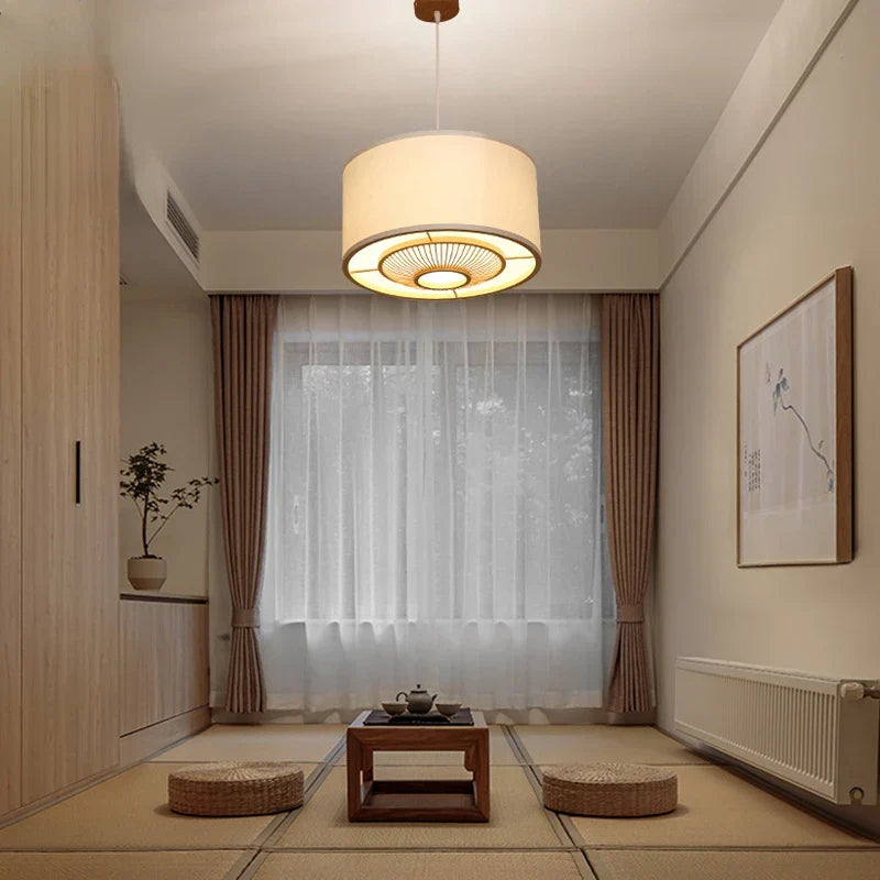 DecorBites™ Japanese Bamboo Chandelier Pendant Light for Living Dining Bedroom - Quiet Style Icon