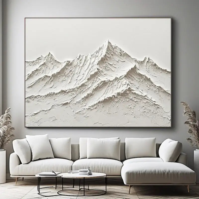 DecorBites™ White Mountain 3D Canvas Wall Art
