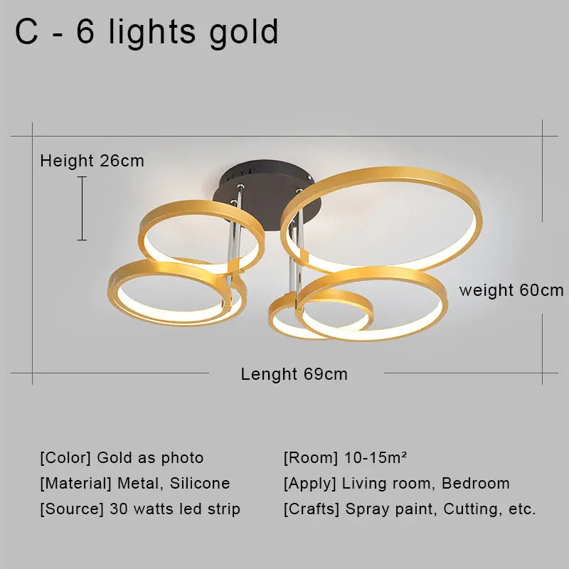 Decorbites™ LED-Deckenleuchter mit Fernbedienung für Wohnzimmer, Schlafzimmer, Küche, Lampe weiß