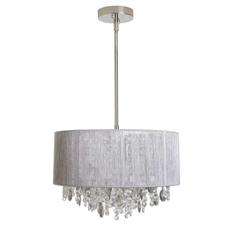 DecorBites™ Crystal Fabric Pendant Lamp: Modern Minimalist Style for Bedroom, Study Room & Restaurant.