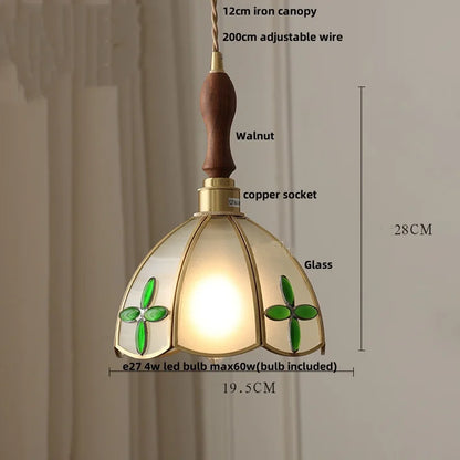 DecorBites™ Butterfly Glass Flower LED Pendant Lamp – Tiffany Style Adjustable Hanging Lamp