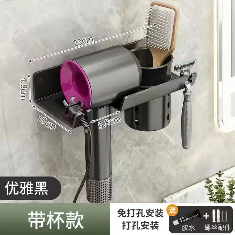 DecorBites™ Hair Tool Organizer Rack Bathroom Shelves Blower Storage Shelf