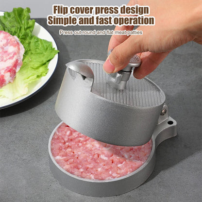 DecorBites™ Hamburger Press - Aluminum Meat Press Tool for Homemade Beef Patties