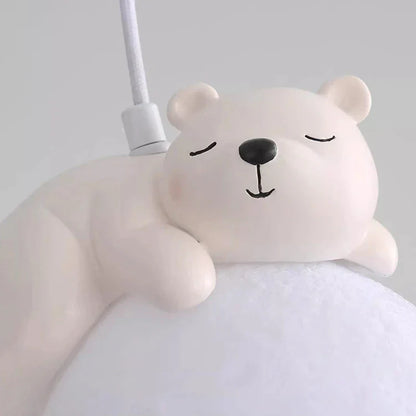 مصابيح معلقة من الراتنج على شكل حيوانات من DecorBites™: ثريا على شكل دب أو أرنب أو كلب أو خروف أو أرنب لغرفة الأطفال