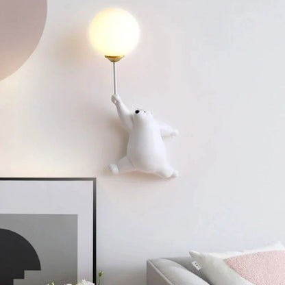 DecorBites™ Blue Bear 3D Moon Wall Lamp for Children's Bedroom Interior Lighting