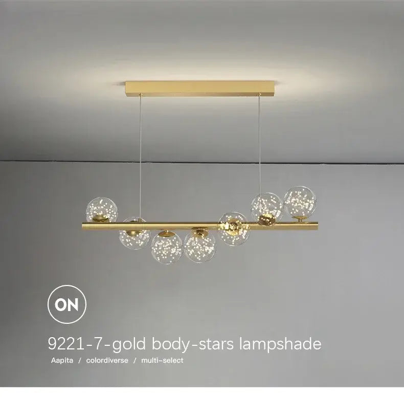 DecorBites™ Contemporary LED Glass Chandelier for Home Lighting