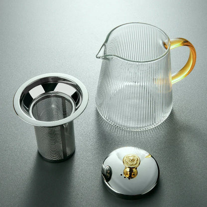 DecorBites™ Glass Teapot Puer Kettle Set Office Home Make tea Tool Cold kettle