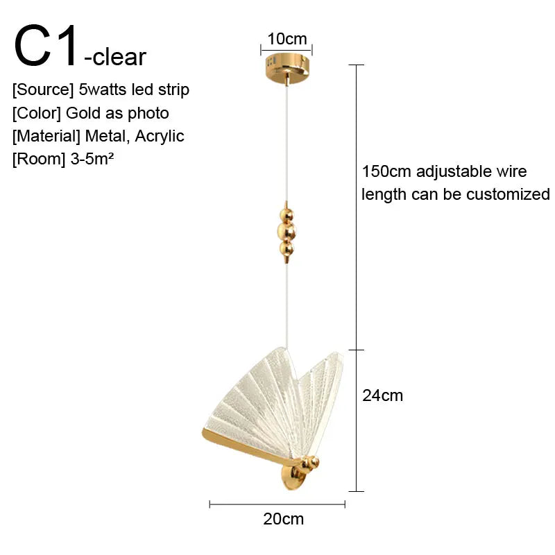 DecorBites™ Gold Nordic Pendant Lights Indoor Kitchen Dining Room Home Decor