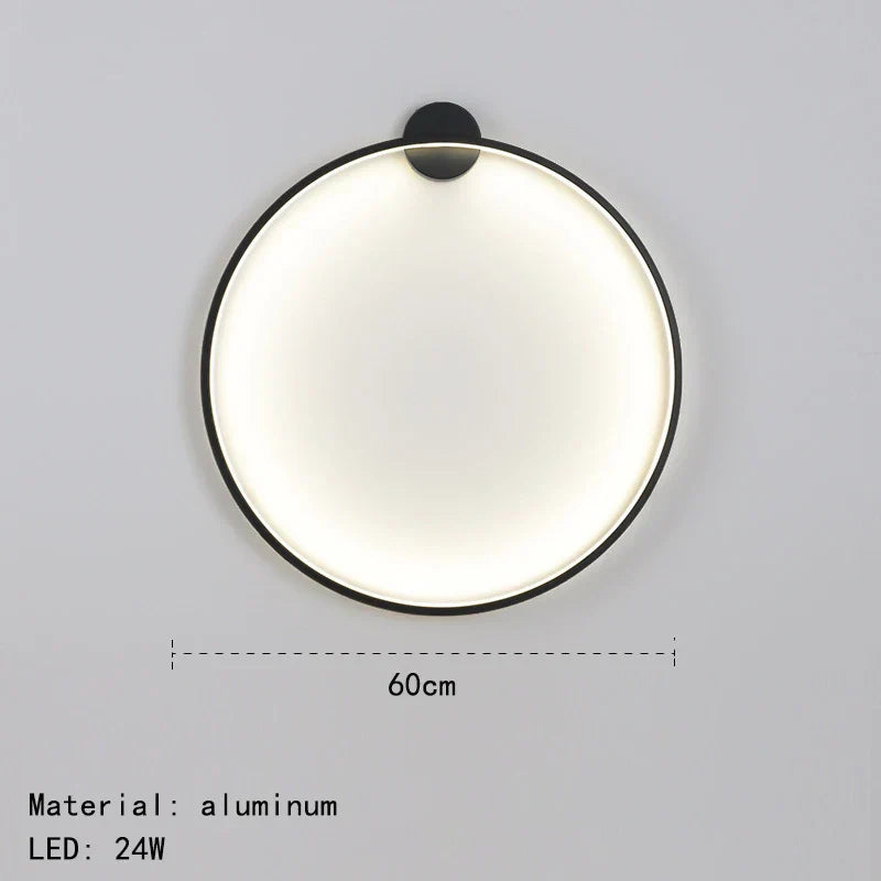 Decorbites™ Anillo Dorado Negro LED Luz de Pared para Salón Dormitorio Lámpara de Pared