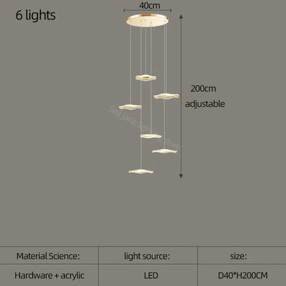 DecorBites™ Lotus Leaf Nordic Chandelier for Elegant Home Decor