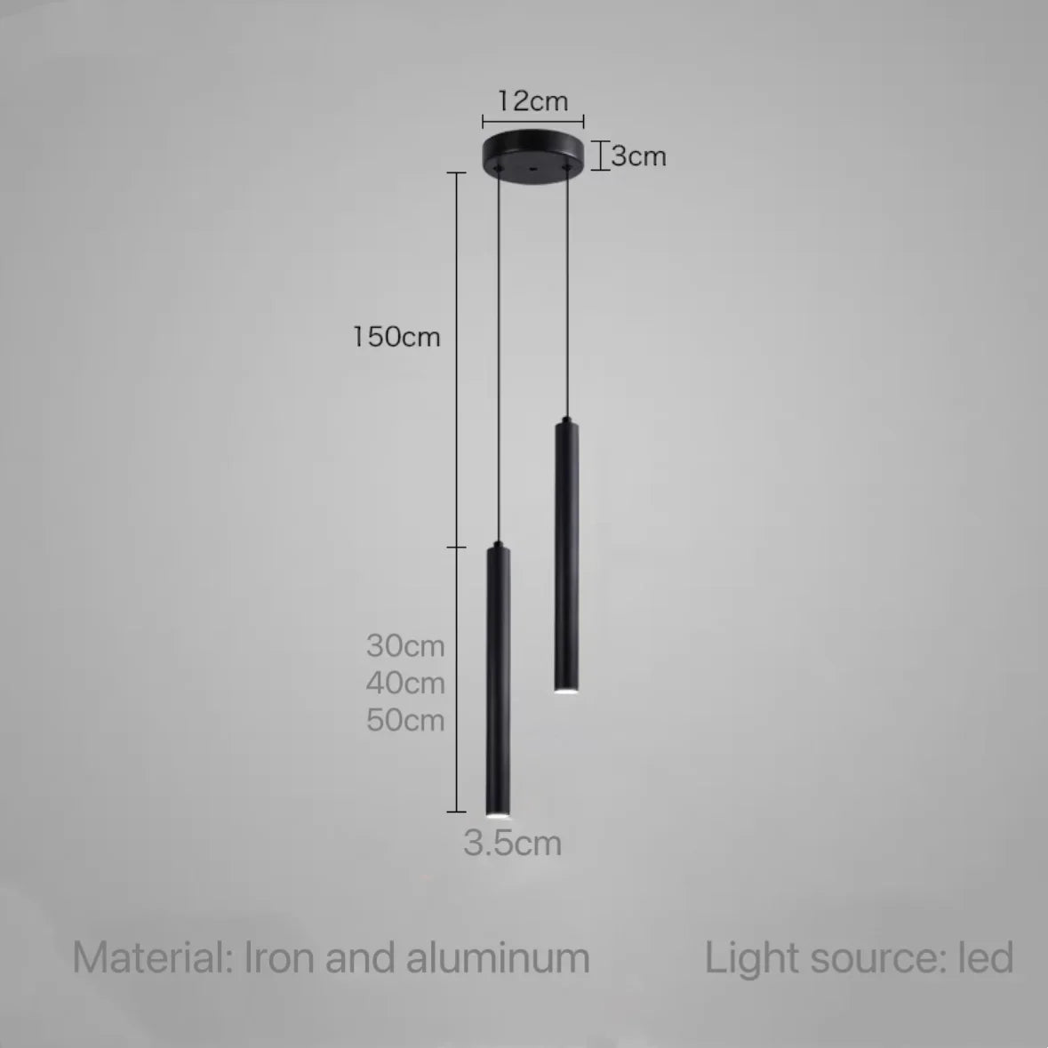 DecorBites™ LED Tube Pendant Lamp for Dining Room, Bedroom, Kitchen, Bar, Hall