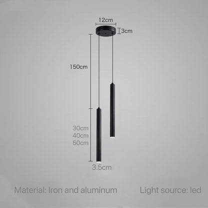 DecorBites™ LED Tube Pendant Lamp for Dining Room, Bedroom, Kitchen, Bar, Hall
