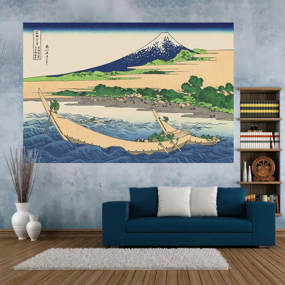 Fugaku Scenery Tapestry for Vintage Wall Art Aesthetic Home Decor by Decobites.