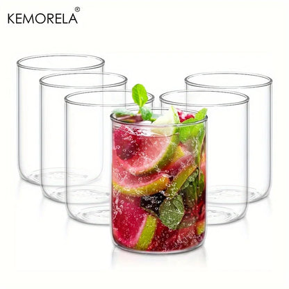 DecorBites™ BPA-Free Borosilicate Drinking Glasses Set - Set of 6/4 | Heat Resistant and Dishwasher Safe